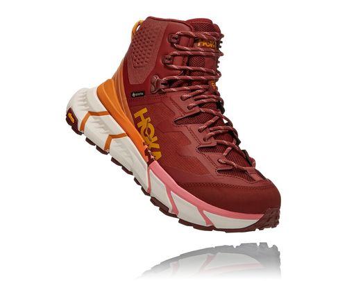 Hoka One One Dame Tennine Hike Gore-tex Fjellsko Cherry Mahogany/Strawberry Ice Norge-10CSB